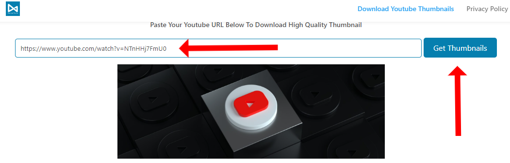 Step 3 How to use Youtube Thumbnail Downloader tool 